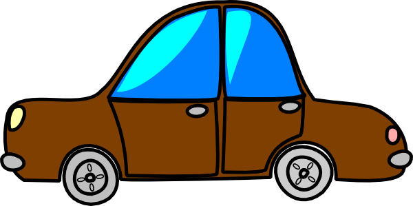 Car Brown Cartoon Transport Svg Clip Arts Download - Car Cartoon Png (600x299), Png Download