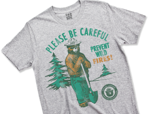 Smokey The Bear Tee-luv Tee - Illustration (1024x375), Png Download