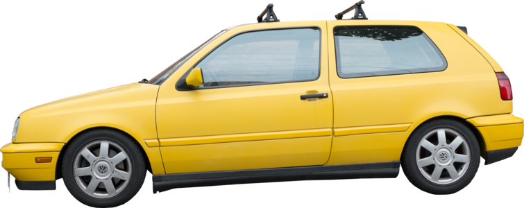 Yellowcarsideview - Yellow Car Side View Png (755x300), Png Download