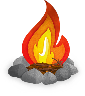 Campfire - Camp Fire (340x382), Png Download