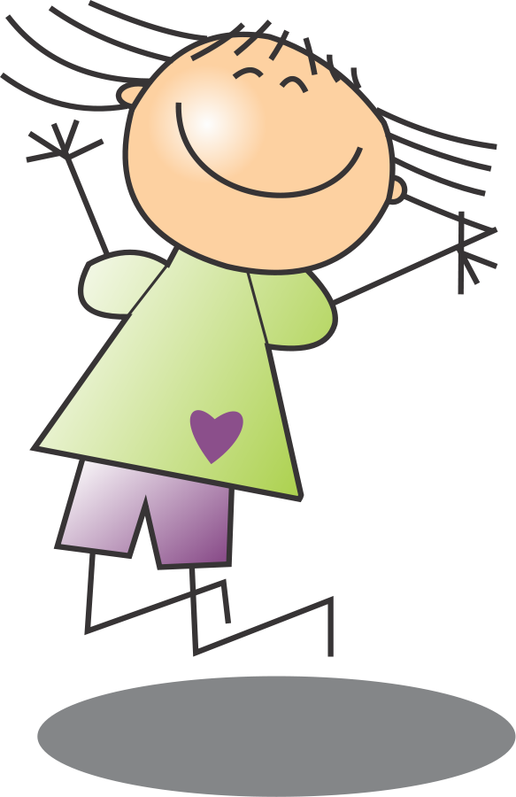 Jumping Girl 2 Clip Art At Clker - Child Jumping Clipart (384x592), Png Download