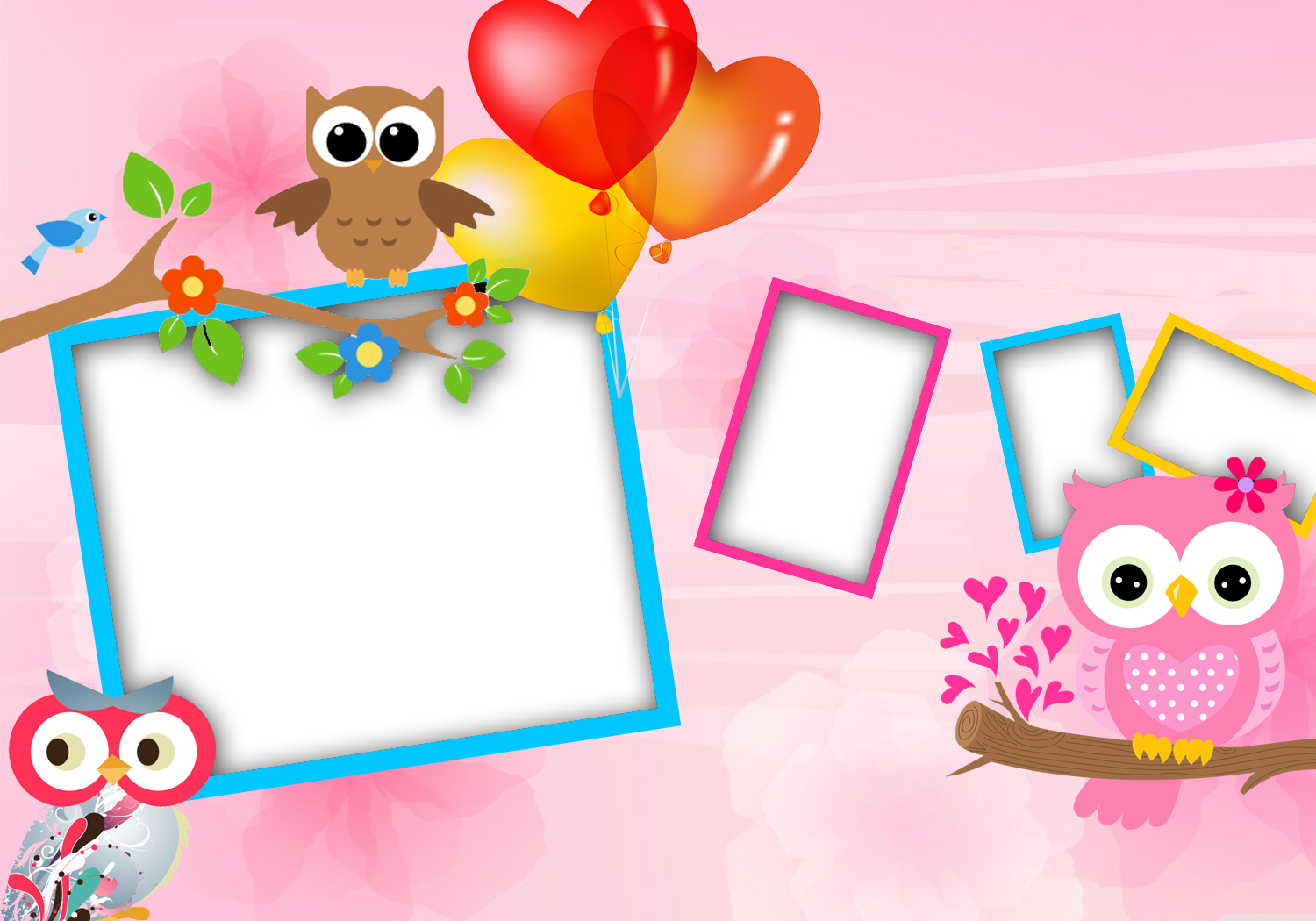 Cute Owl Download - Pink Girl Valentine's Day Owl T-shirt Bodysuit Pink (1500x1050), Png Download