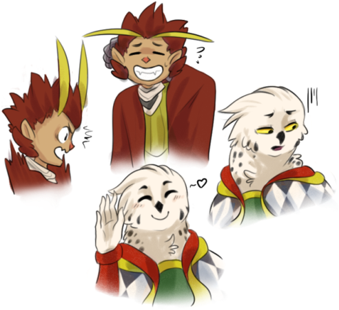 Cute Owl Bois - Cartoon (500x457), Png Download