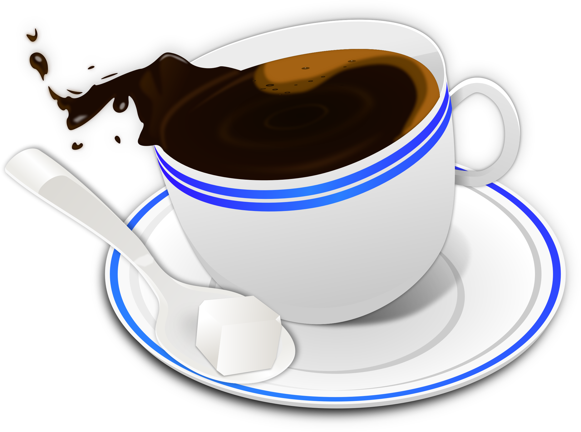 Transparent Spilled Coffee Mug (2206x1642), Png Download