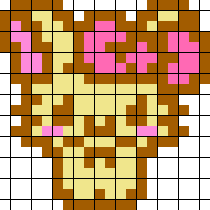 Cute Kawaii Kitty Perler Bead Pattern / Bead Sprite - Cute Pastel Pixel Art (421x421), Png Download