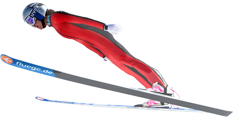 Winding Up - Ski Jump Position (2048x973), Png Download