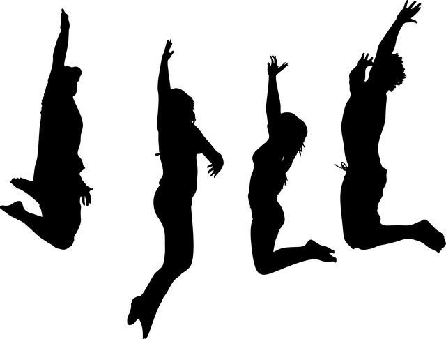 Best Basketball Vertical Jump Training - Jumping For Joy Silhouette (640x486), Png Download
