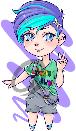 Kawaiichibi - Cartoon (500x600), Png Download