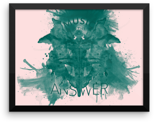 Music Inkblot • Verde Landscape Gallery Piece - T-shirt (850x850), Png Download