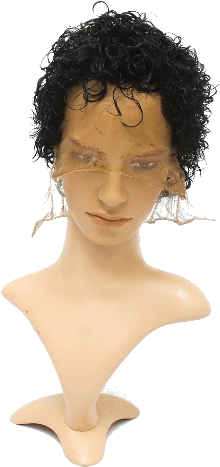 Full Lace Curly Hair Wig For Men's - Wig (500x500), Png Download