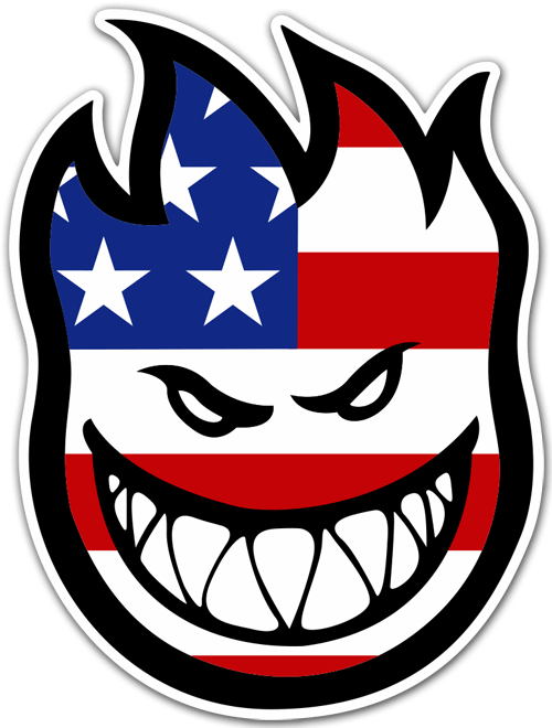 Spitfire 1 Bandera Usa - Spitfire Skate (500x660), Png Download