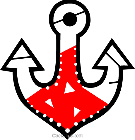 Colorful Anchor Royalty Free Vector Clip Art Illustration - Illustration (461x480), Png Download