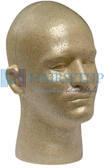 Styrofoam Head With Face - Giell Styrofoam Foam Mannequin Wig Head Display Male (540x363), Png Download