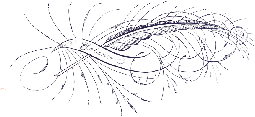 Off-hand Flourishing Image - Line Art (900x434), Png Download