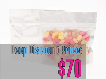 "square Bag" Silver/clear Stand Up - Hq Packaging Silver/clear Mylar Stand Up Bags Pouches (360x360), Png Download