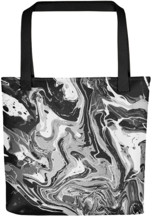 B&w Marble Tote - Tote Bag (480x480), Png Download