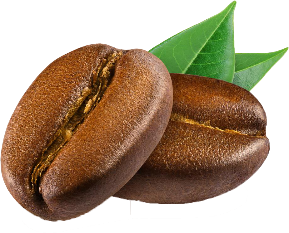 Beans Transparent Image Names - Coffee Beans With Leaf (1000x813), Png Download