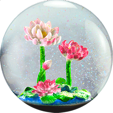 Flower Snow Globe - Flowers In Snow Globes (380x380), Png Download