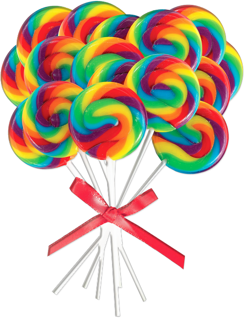 De Colores Renders Y Pinterest - Mini Rainbow Spiral Lollipops (16) (536x700), Png Download