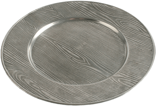 Pewter Wood Grain Charger Plate - Vagabond House Majestic Forest Wood Grain Pewter Charger (555x555), Png Download