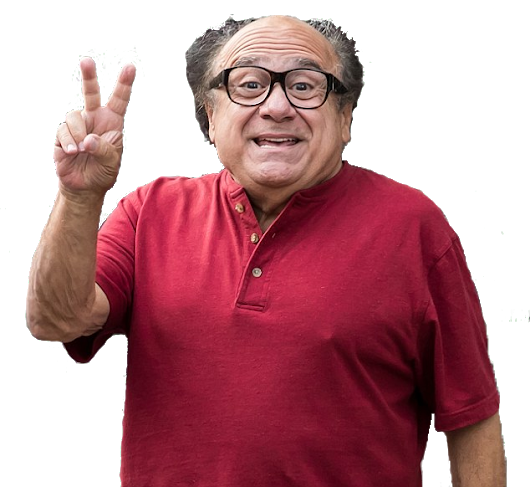 Danny Devito Peace Sign (530x487), Png Download