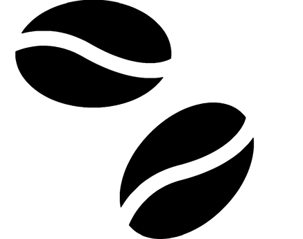 Coffee Beans Graphic - Coffee Bean Graphic (437x345), Png Download