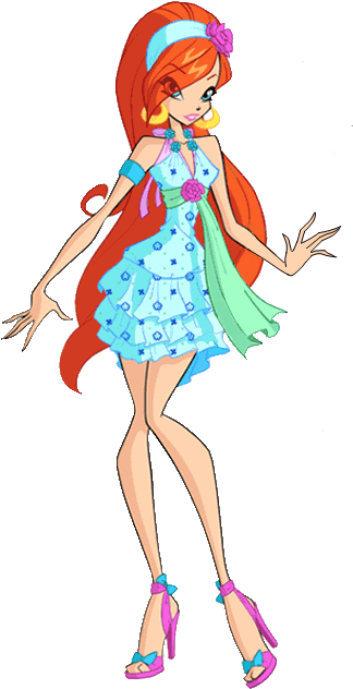 Bloom 6 Playa Full - Winx Club Bloom Season 6 Outfits (344x672), Png Download