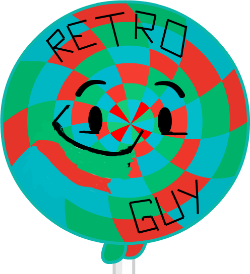 Retro Guy Lollipop - Circle (496x545), Png Download