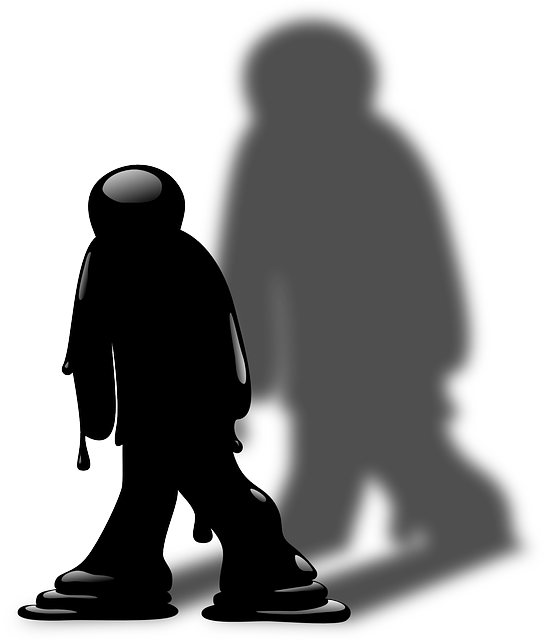 Black, People, Man, Figure, Person, Cartoon, Shadow - Halloween Ghoul Shower Curtain (547x640), Png Download