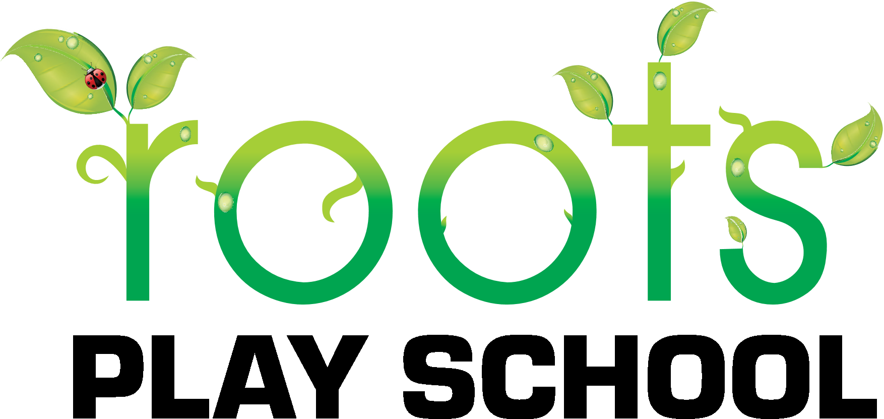 Roots Play School Logo (2058x863), Png Download
