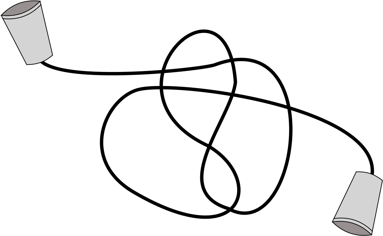 Telefono A Barattolo - Line Art (1280x799), Png Download