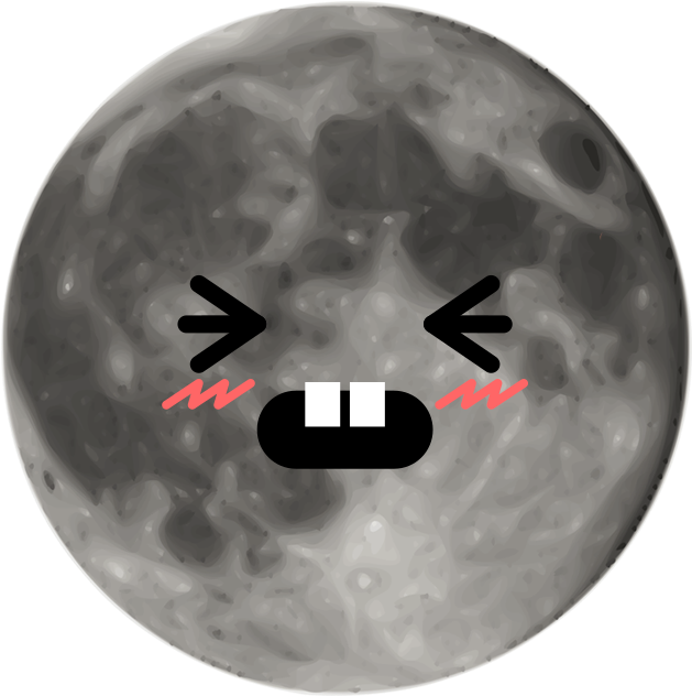 Moon Emoji For Computer - รูป ดวง จันทร์ Png (1000x1000), Png Download