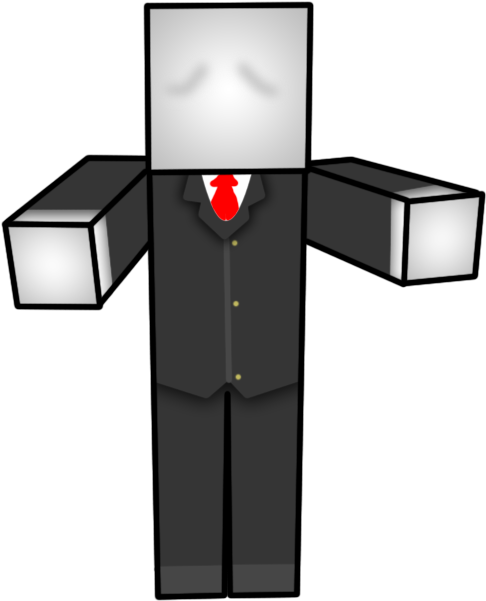 Slender Minecraft - Cross (500x632), Png Download