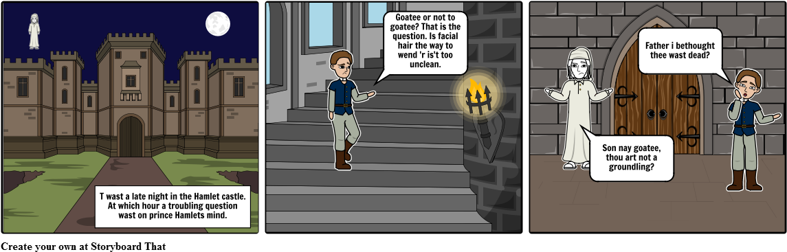 Hamlet In The Night - Cartoon (1164x385), Png Download