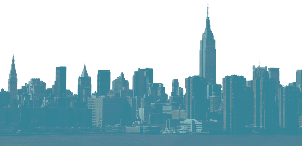 City Dog Nyc Skyline V3 - Skyline (1000x485), Png Download