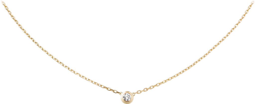 Diamants Légers Necklace, Lmyellow Gold, Diamond - Cartier Pink Diamond Necklace (1024x420), Png Download