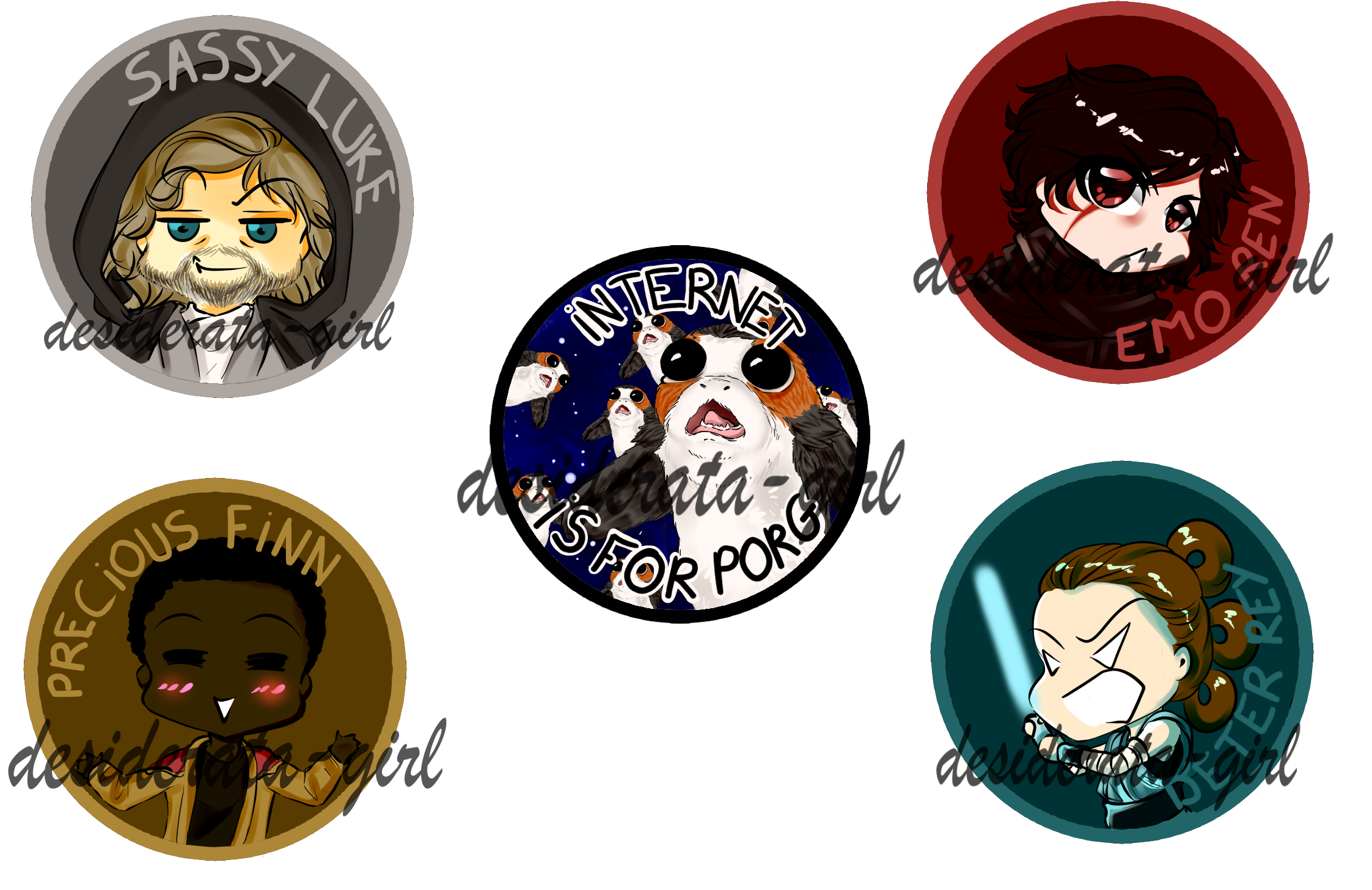 Buttons Star Wars - Badge (2500x1638), Png Download