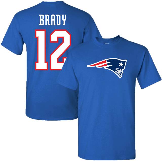 Men's New England Patriots Logo Tom Brady - New England Patriots (680x720), Png Download