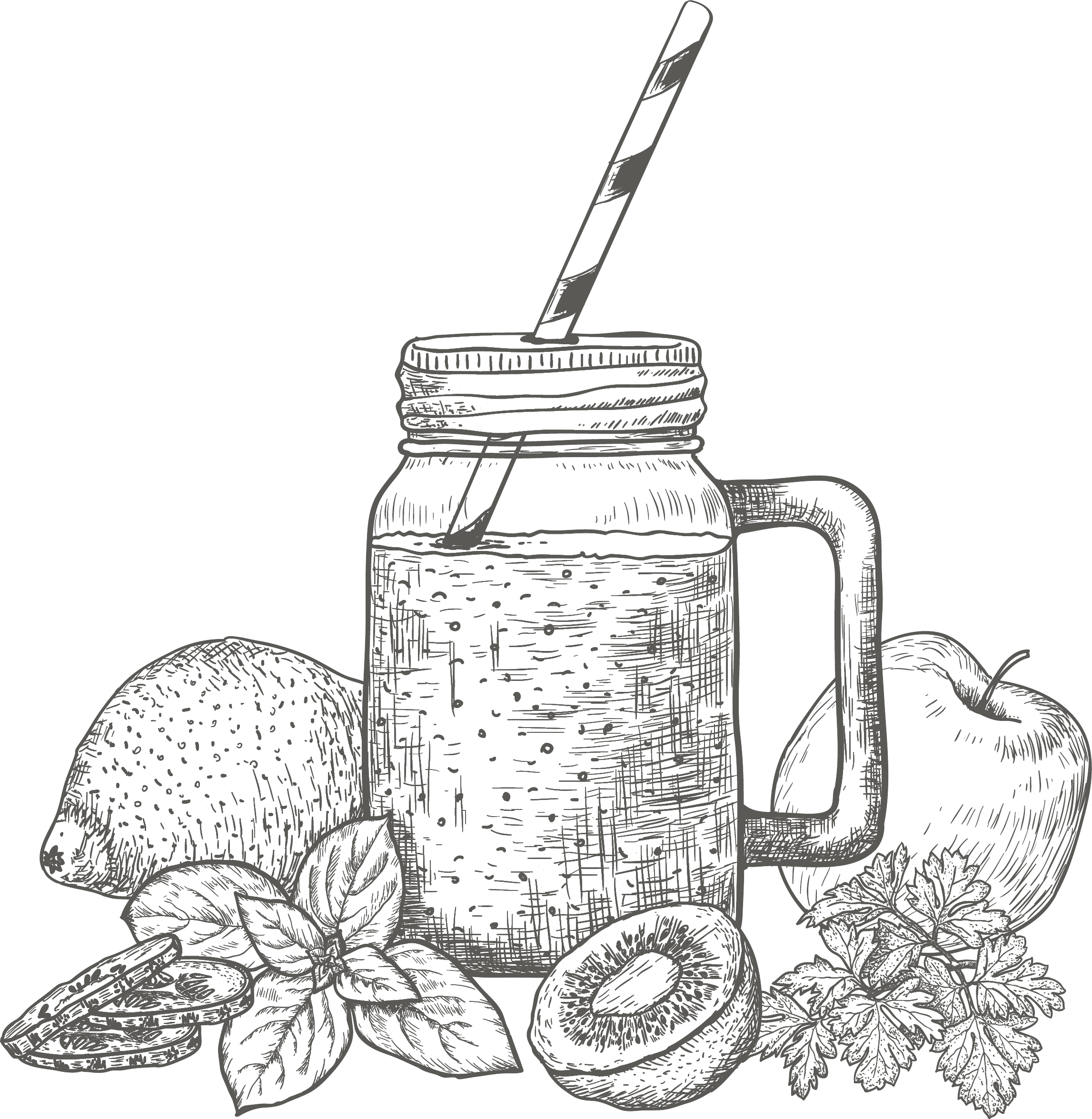 Why Juicing Pulp Press - Cold Pressed Juice Draw (2294x2350), Png Download
