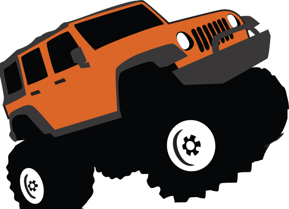 Car Jeep Sport Utility - Off Road Vehicle Clipart (1000x725), Png Download