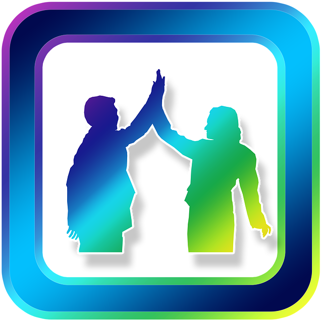 Icon Man Woman Hands Joy Conclusion Symbols - Logo Maison De Retraite (720x720), Png Download
