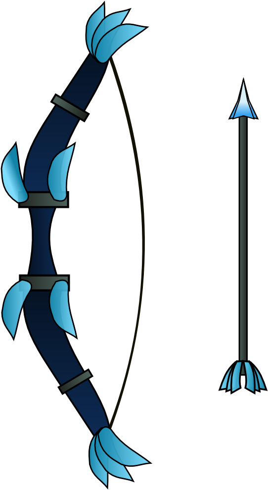 Preview - 2d Bow And Arrow (744x1052), Png Download