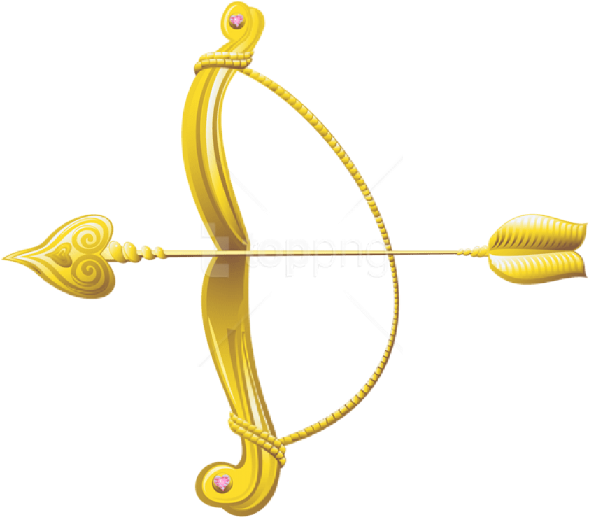 Free Png Download Cupid Bow Transparent Png Images - Cupid Bow And Arrow Png (850x746), Png Download