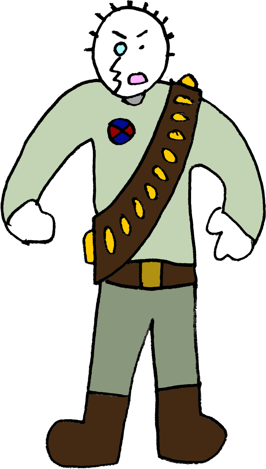 Epic Eye Scar Guy - Cartoon (888x1554), Png Download