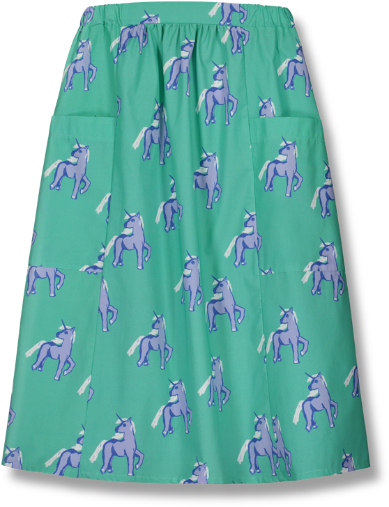 Vimma Skirt Sanelma Unicorns Forever Turkoosi-lila - Miniskirt (800x800), Png Download