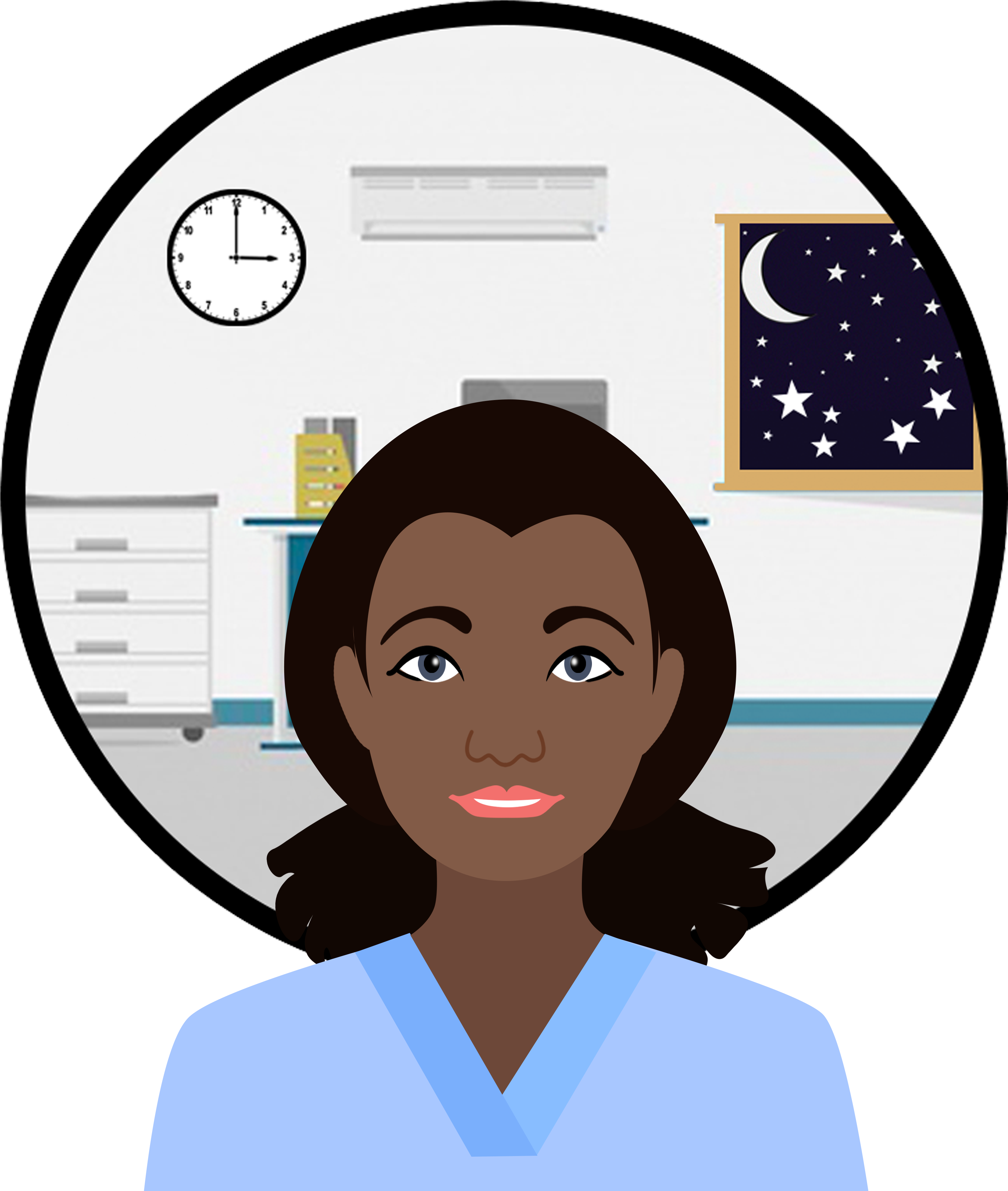 Out Of Hours Locum Nurse - Cartoon (3900x3900), Png Download