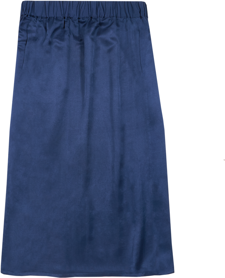 Handwoven Silk-cotton Skirt Night Blue Yaël (1000x1500), Png Download