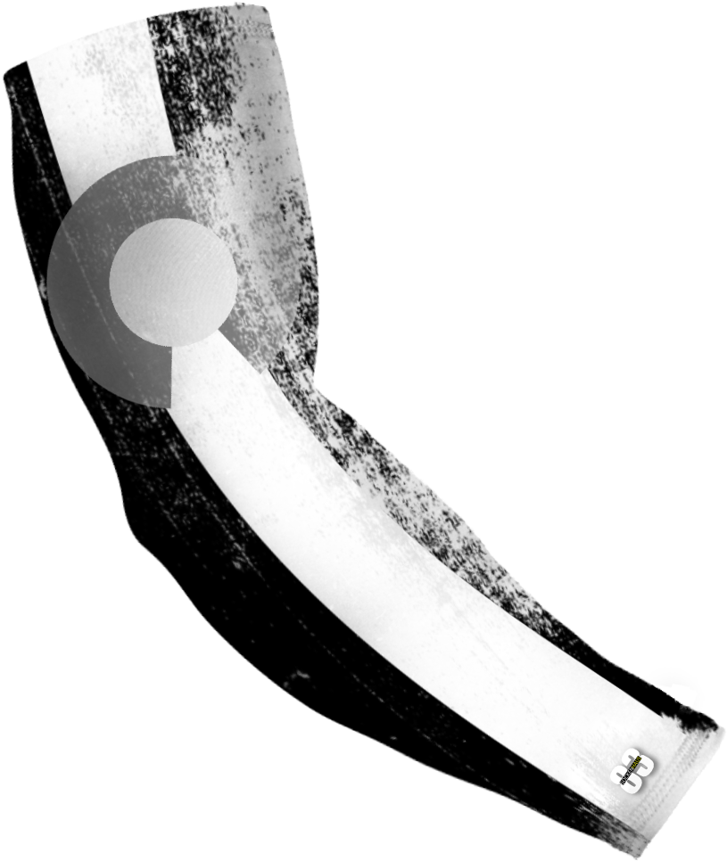 Compression Arm Sleeve Colorado Black And White Flag - Illustration (1024x1024), Png Download
