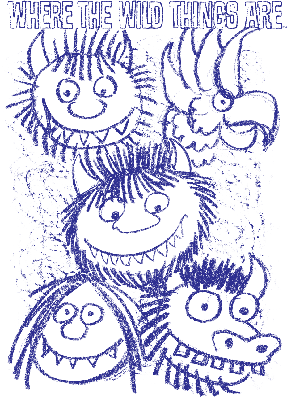 Where The Wild Things Are Wild Sketch Men's Premium - Doodle (936x1296), Png Download