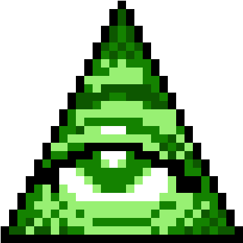 Illuminati Pixel Art (1200x1200), Png Download